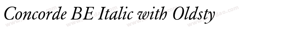 Concorde BE Italic with Oldstyle Figures字体转换